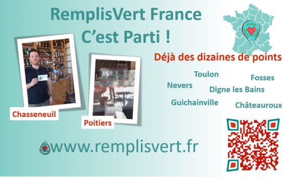 RemplisVert débarque en France pour une eau potable en libre service et moins de bouteilles en plastique